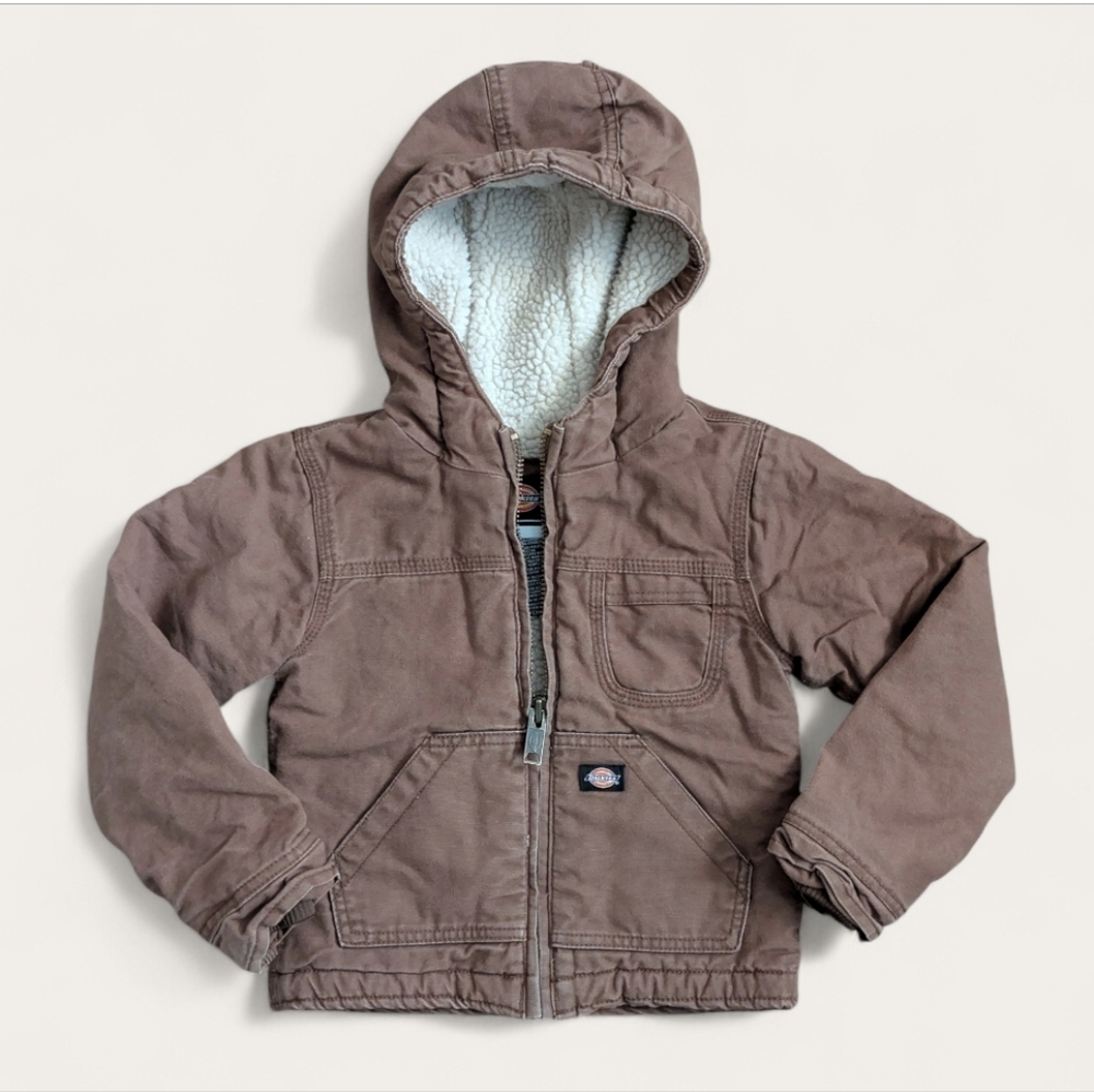 Dickies Brown Sherpa-Lined Jacket Size S Boys